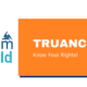 Orange and white graphic with the words TRUANCY Know Your Rights! The TeamChild logo appears in the left hand corner.